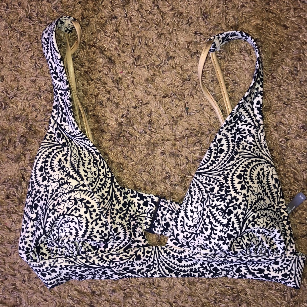 Blue White and Gold Bikini Top